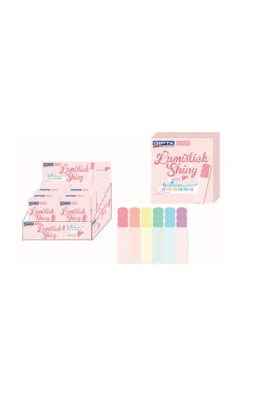 Fosforlu Kalem Lumistick Shiny Simli 6 Renk Set F1727 ürün görseli 1