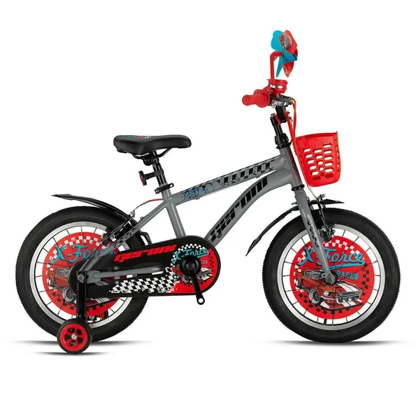 X-FORCE - 20" MTB - 10' - Vitessiz - V.B - Nardo Gri-Siyah/Kırmızı ürün görseli 1