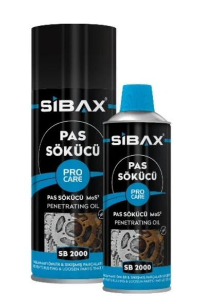 1 ADET-Sibax SB2000 Pas Sökücü Sprey – 400 ml | Hızlı Nüfuz Eden Yağlayıcı & Pas Çözücü | Vidalara, Civatalara, Menteşelere ve Metal Parçalara Etkili Bakım Spreyi ürün görseli 1