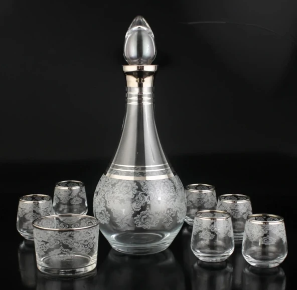 752-304 ZEMZEM TAKIMI EBTR HELENA PLATİN DEKOR 8 PARÇA 6 KİŞİLİK ürün görseli 1