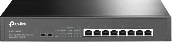 TP-Link TL-SG1008MP 8 Port 10/100/1000 Mbps Gigabit Switch ürün görseli 1