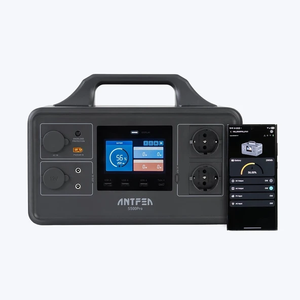 Antfea S500Pro Taşınabilir Güç Sistemi 500W ( Yaşam Aküsü, Güç İstasyonu, Taşınabilir Akü) ürün görseli 1