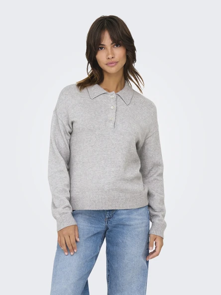 ONLY Bayan Polo Yaka Sweatshirt 15356689 ürün görseli 1