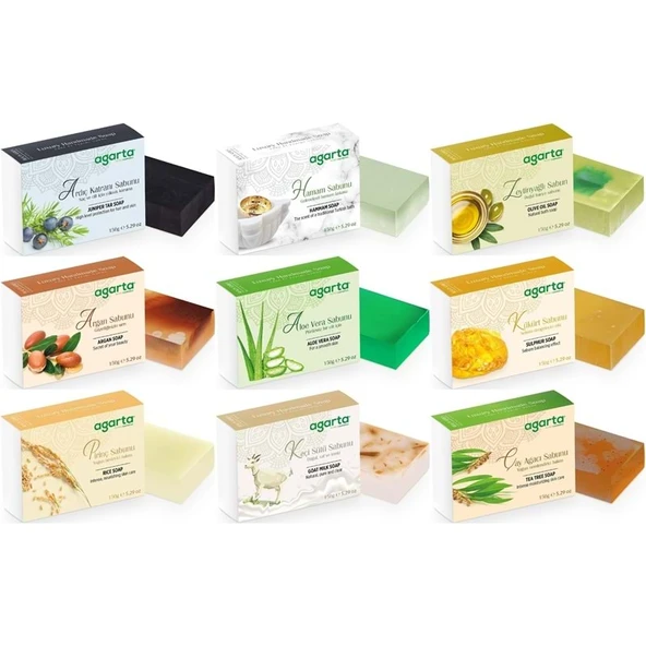 Agarta El Yapımı Doğal Sabun 150GR KARMA (9 Lu Set) Avantaj Paket ürün görseli 1