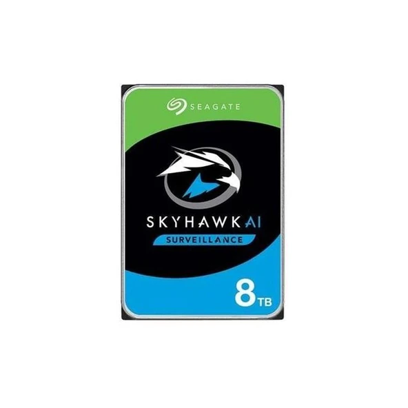 Seagate 8TB Skyhawk AI ST8000VE001 256MB 3.5” SATA 3 7200Rpm 7-24 Güvenlik Diski ürün görseli 1