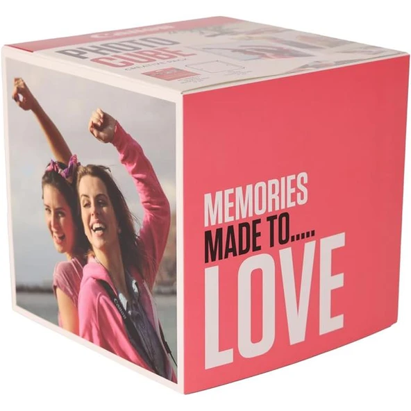 Canon Photo Cube Creative Pack PP-201 Fotoğraf Kağıdı + Fotoğraf Çerçevesi - Pembe ürün görseli 1
