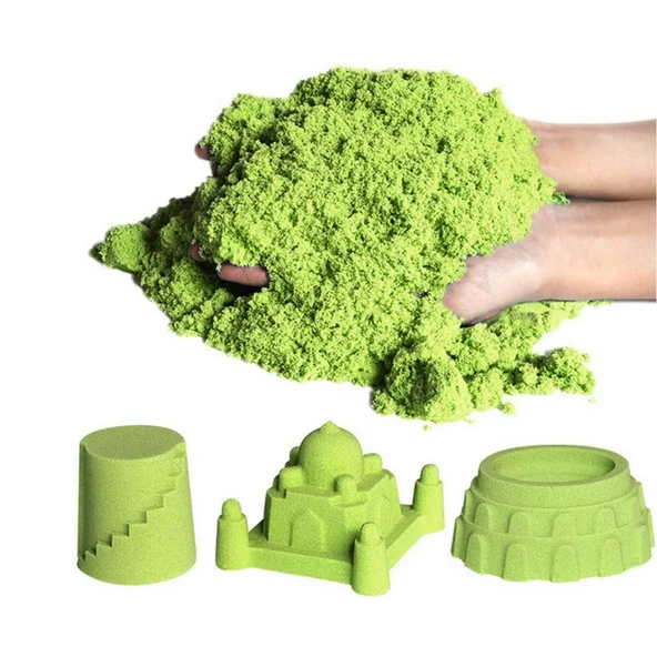 Fun Dough Kinetik Kum 1000 g Yeşil - Resim 5