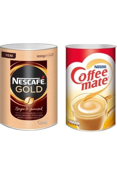 Nestle Nescafe Gold 900 Gr Teneke Kutu + Coffee Mate 2 Kg Teneke Kutu ürün görseli 1