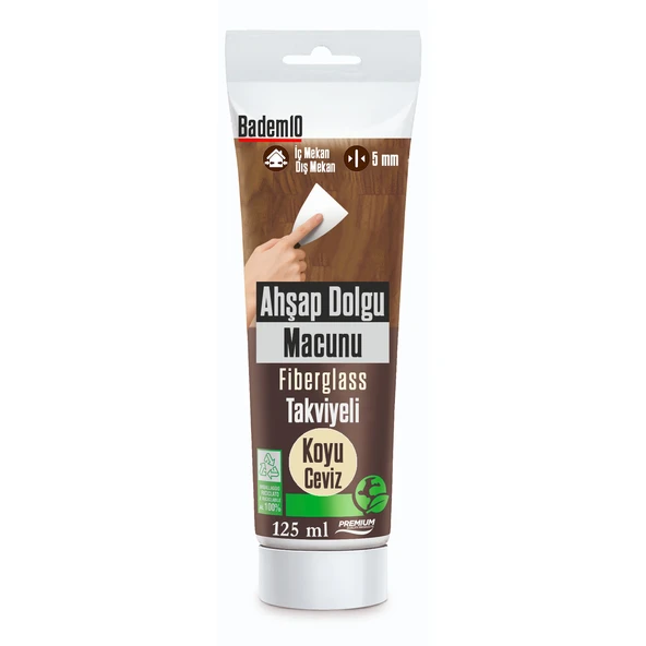 Ahşap Parke Tamir Macunu KOYU CEVİZ Mobilya Masa Dolgu Çatlak Çizik Giderici 125 ML Kullanıma Hazır ürün görseli 1
