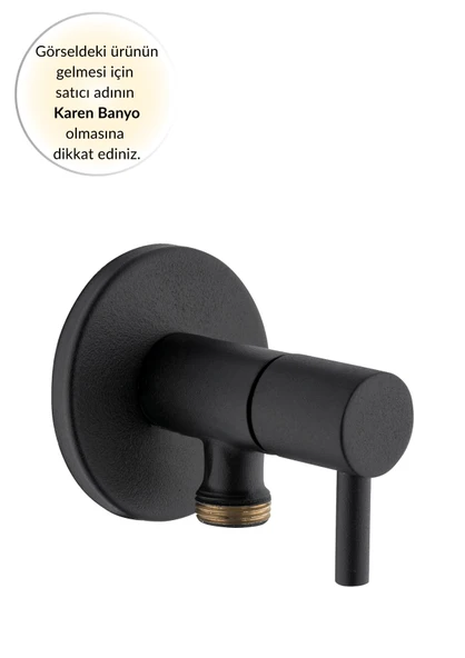 Karen Banyo Angle Valve Glayor Taharet Musluğu, Siyah, Cisa 48920 ürün görseli 1