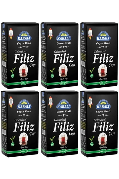 Karali Geleneksel Filiz Dökme Çay 1 Kg 6 Adet ürün görseli 1