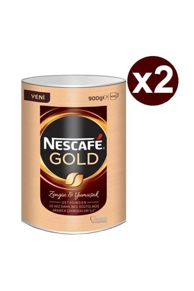 Nescafe Gold Hazır Kahve 900 Gr Teneke X 2 Adet ürün görseli 1