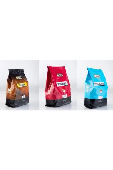 Fıero Fiero Gold 400 Gr- Sıcak Çikolata 1000 Gr. Kahve Krema 1000 Gr. Vending Otomat Paketi ürün görseli 1