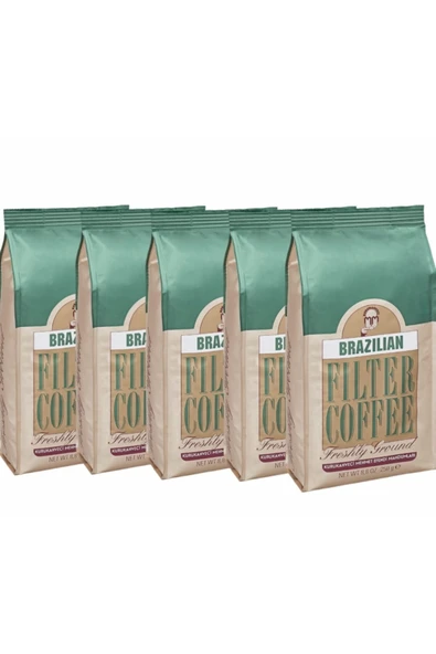 Kuru Kahveci Mehmet Efendi Brazilian Filtre Kahve 250 Gr 5'li Paket ürün görseli 1
