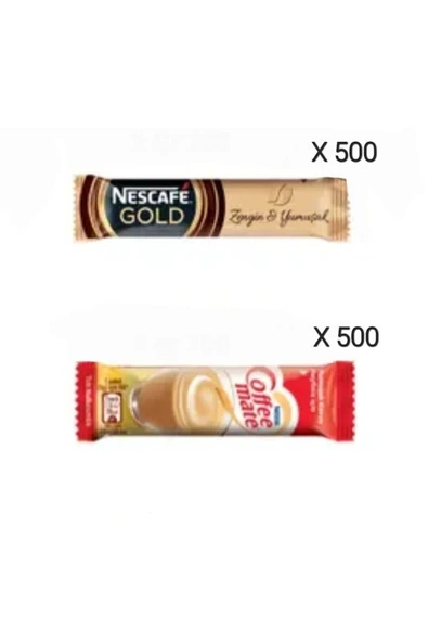 Nescafe Gold 2gr 500'lü + Nestle Cafe Mate 5gr 500'lü ürün görseli 1