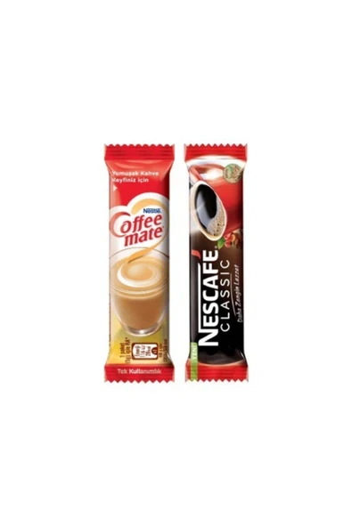 Nescafe Classic 2 Gr 50 Adet +nestle Coffe Mate 5 Gr 50 Adet Eko Ikramlık Kahve ürün görseli 1