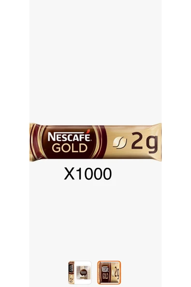 Nescafe Gold 2grX1000 Adet, Tek İçimlik Hazır Kahve. ürün görseli 1