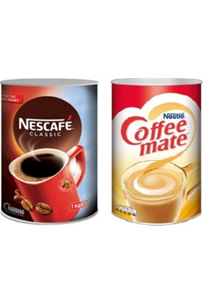 Nestle Nescafe Classic Kahve Teneke Kutu 1000 gr + Coffee-mate Kahve Kreması 2000 gr ürün görseli 1