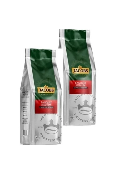 Jacobs 2 Adet 1 Kg Proffessional Banquet Medium Espresso Beans ürün görseli 1