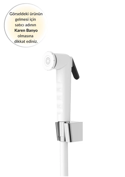 Karen Banyo Showers Shattaf Taharet Seti, Beyaz ABS, Cisa 43420 ürün görseli 1