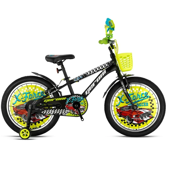 X-FORCE - 20" MTB - 10' - Vitessiz - V.B - Mat Siyah-Beyaz/Neon Sarı ürün görseli 1