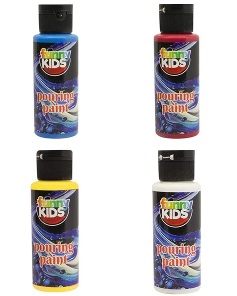 Funny Kids Pouring Boya Set 4x70 ml - Resim 2
