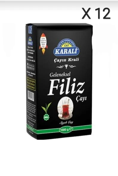 Karali Çay Karali Geleneksel Filiz Dökme Çay 1000 Gr X 12 Adet ürün görseli 1