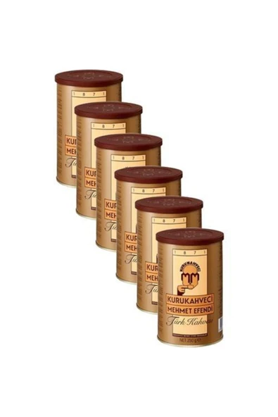 Mehmet Efendi Türk Kahvesi 6 X 250 gr - Teneke ürün görseli 1
