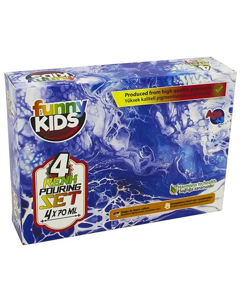 Funny Kids Pouring Boya Set 4x70 ml ürün görseli 1