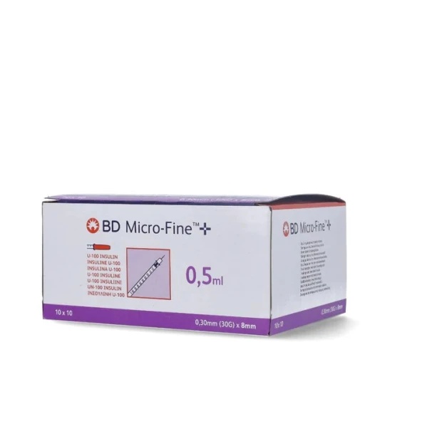 Bd Micro-Fine Plus 0,5 Ml İnsülin Enjektörü 30G 0,30mm x 8mm 100 ADET ürün görseli 1