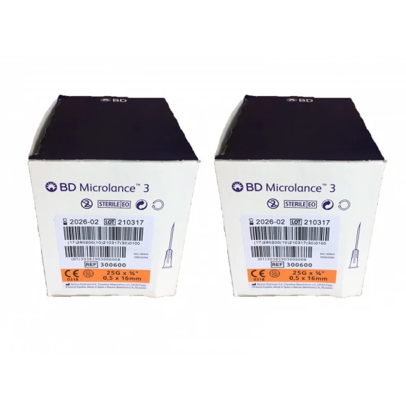 Bd Microlance Turuncu Iğne Ucu 25g X 0,5x16mm (100 Adet) 2 kutu ürün görseli 1