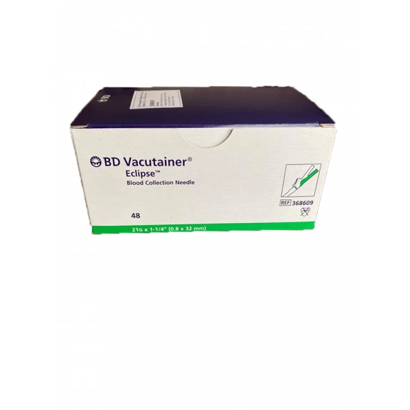 Bd Vacutainer Eclipse Kan Alma Iğne Ucu 21g X1-1/40.8 X 32mm 48 Adet ürün görseli 1