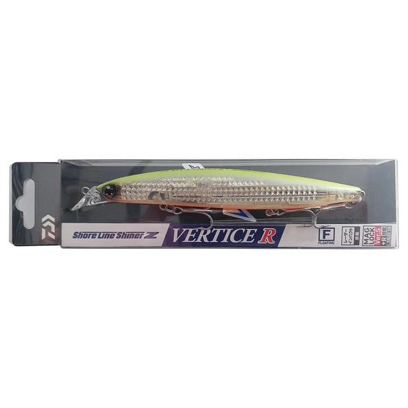 Daiwa Shore Line Shiner Z Vertice R Laser İmpact 125F 12.5cm 20.5gr Maket Balık  Chart Back ürün görseli 1