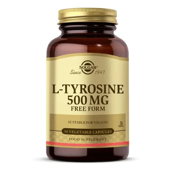 Solgar L-Tyrosine 500 mg 50 Kapsül ürün görseli 1