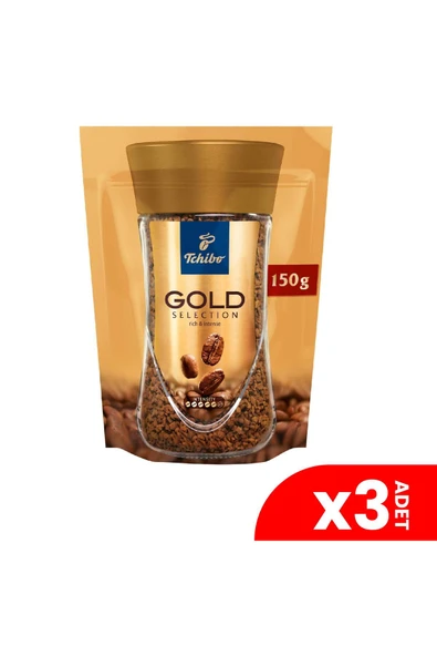 Tchibo Gold Selection Çözünebilir Kahve Ekonomik Paket 150 Gr 3'lü ürün görseli 1
