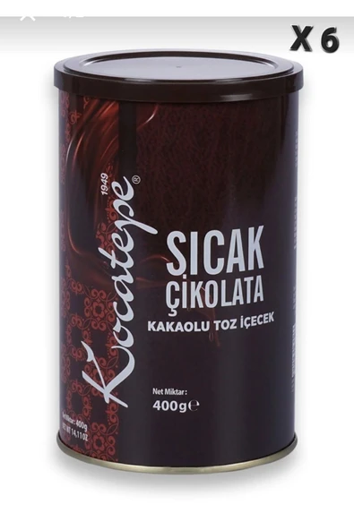 KOCATEPE KAHVE Sıcak Çikolata Teneke 400 gr X 6 adet ürün görseli 1