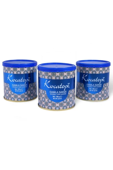 KOCATEPE KAHVE Kocatepe Damla Sakızlı Türk Kahvesi Teneke 100 Gr 3'lü Paket ürün görseli 1