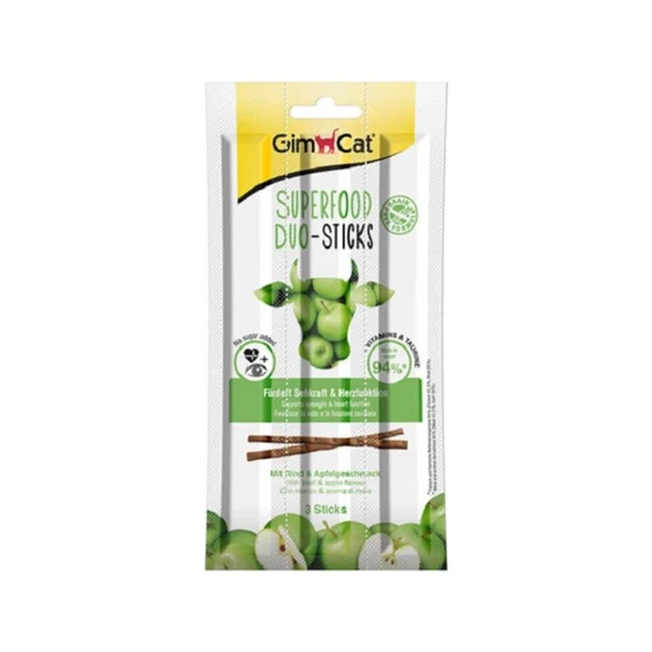 Gimcat Sp Duo Stick Sığır Elma Kedi Ödül Çubuğu 3'lü 15gr ürün görseli 1