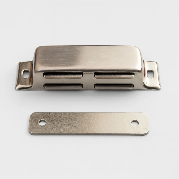 Mıknatıslı Çıt Çıt 8,5 cm Paslanmaz Metal Kapak Tutucu Dolap Çekmece Kapatma Mekanizması ürün görseli 1