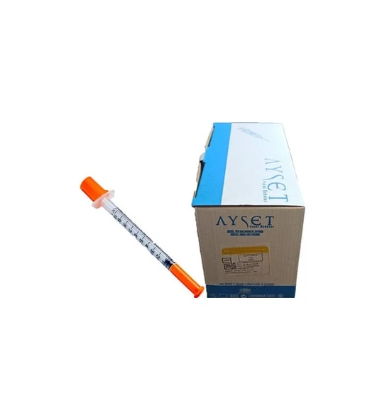 Ayset - 1 ml Süper Insülin Turuncu 30g X 0.30 X 8mm - 50 Adet ürün görseli 1