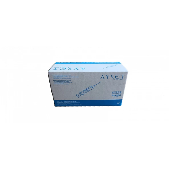 Ayset 0.5 ML 0,30X8MM 30GX5/16  SÜPER İNSÜLİN ENJEKTÖR 50 ADET ürün görseli 1