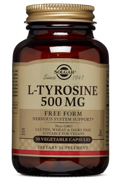 Solgar L-Tyrosine 500 mg 50 Kapsül - Resim 2