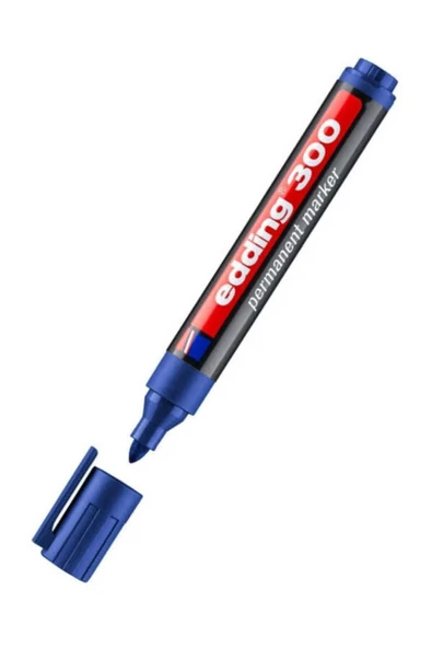 Edding PERMANENT MARKÖR MAVİ E-300 - Resim 2