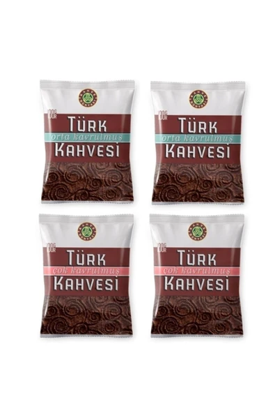 Kahve Dünyası 2 X 100 Gr Orta Kavrulmuş + 2 X 100gr Çok Kavrulmuş Türk Kahvesi (toplam 4 Adet) ürün görseli 1