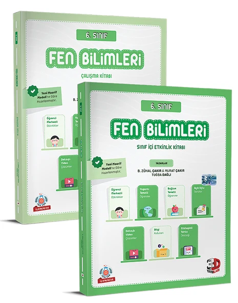 3D 2026 6. Sınıf Fen Bilimleri Ek Sınıf İçi Etkinlik Kitabı + Çalışma Kitabı 2 Kitap ürün görseli 1