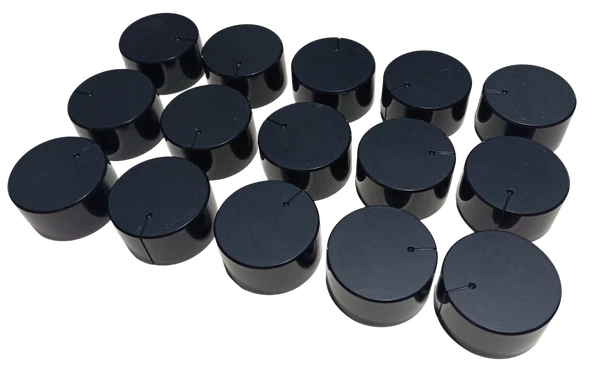 15 Adet Plastik Siyah Ses Kontrol Pot Başlığı 35x18mm 6mm D Tip Mile Uygun ürün görseli 1