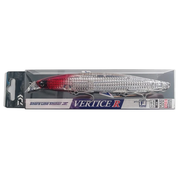 Daiwa Shore Line Shiner Z Vertice R Laser İmpact 125F 12.5cm 20.5gr Maket Balık  Red Head ürün görseli 1