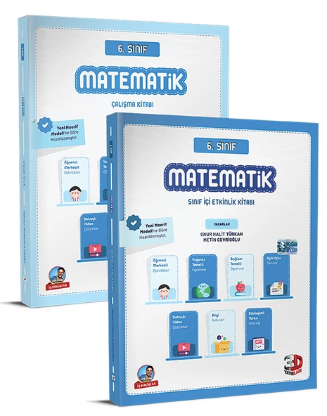 3D 2026 6. Sınıf Matematik Ek Sınıf İçi Etkinlik Kitabı + Çalışma Kitabı 2 Kitap ürün görseli 1