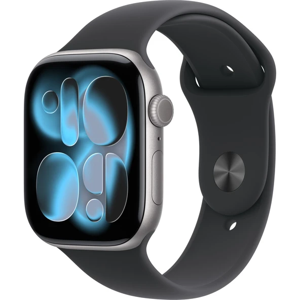 Apple Watch Series 11 Gps, 42 mm uzay grisi Alüminyum kasa ve Siyah Spor kordon - m/l ürün görseli 1