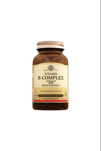 Solgar Vitamin B Complex 50 Mg 100 Kapsül ürün görseli 1